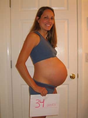 Фото живота на 34 неделе беременности
